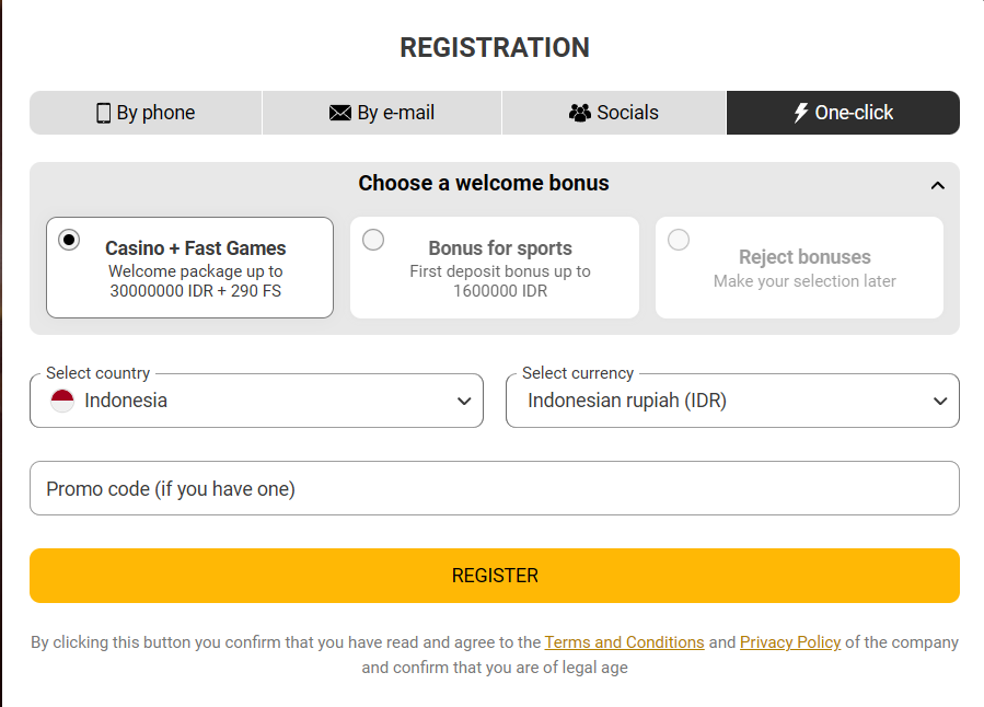MelBet Registration